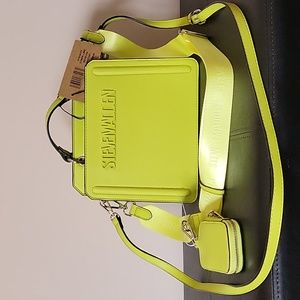 Steve Madden Bevelyn Satchel cyber lime crossbody bag